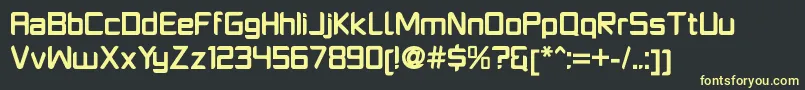 Шрифт PlatformoneBold – жёлтые шрифты на чёрном фоне