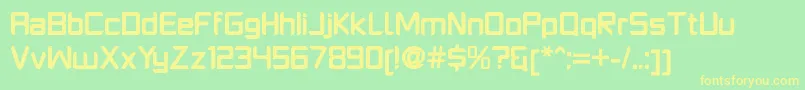 PlatformoneBold Font – Yellow Fonts on Green Background