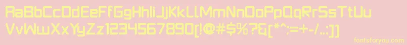 フォントPlatformoneBold – 黄色のフォント、ピンクの背景