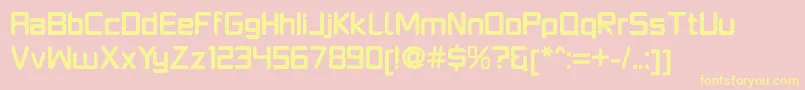 PlatformoneBold Font – Yellow Fonts on Pink Background