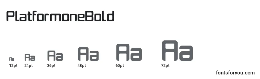 Größen der Schriftart PlatformoneBold