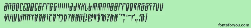 フォントSwordtoothrotal – 緑の背景に黒い文字