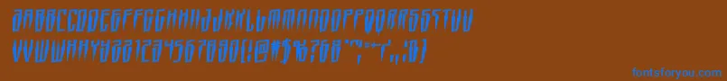 Swordtoothrotal Font – Blue Fonts on Brown Background