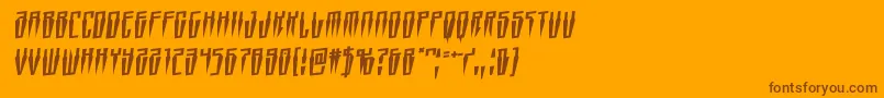 Swordtoothrotal Font – Brown Fonts on Orange Background
