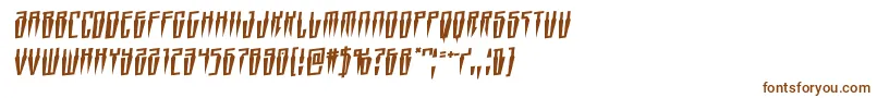 フォントSwordtoothrotal – 白い背景に茶色のフォント