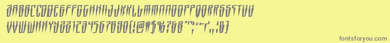 Swordtoothrotal Font – Gray Fonts on Yellow Background