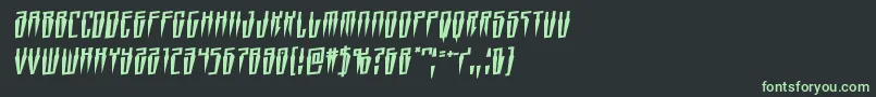 Swordtoothrotal Font – Green Fonts on Black Background