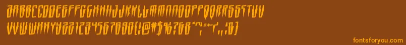 Swordtoothrotal Font – Orange Fonts on Brown Background