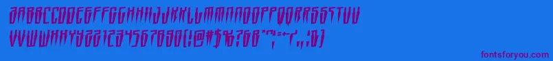 Swordtoothrotal Font – Purple Fonts on Blue Background