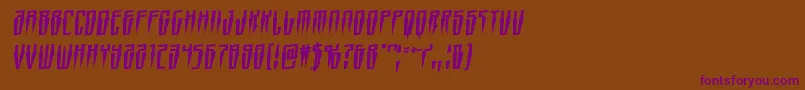 Swordtoothrotal Font – Purple Fonts on Brown Background