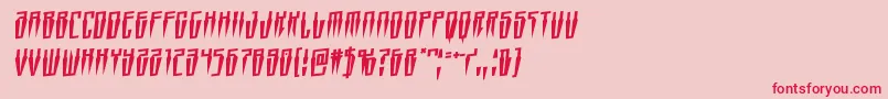 フォントSwordtoothrotal – ピンクの背景に赤い文字