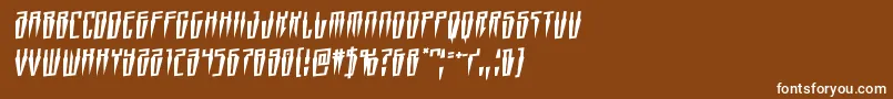 Czcionka Swordtoothrotal – białe czcionki na brązowym tle