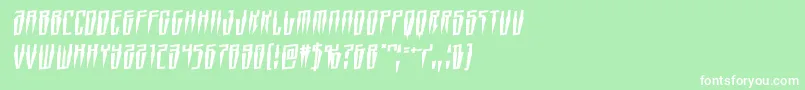 Swordtoothrotal Font – White Fonts on Green Background
