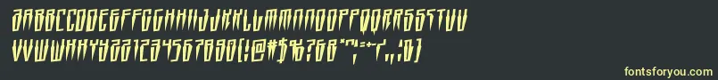 Swordtoothrotal Font – Yellow Fonts on Black Background