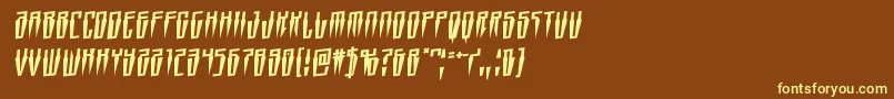 Шрифт Swordtoothrotal – жёлтые шрифты на коричневом фоне