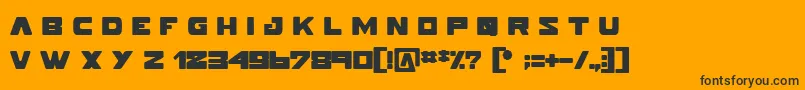 Pokerface Font – Black Fonts on Orange Background