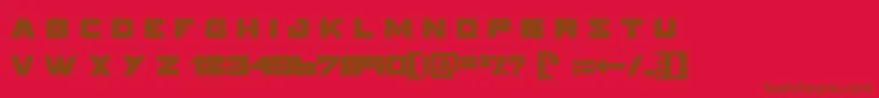Pokerface Font – Brown Fonts on Red Background