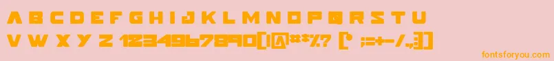 Saiba mais sobre a fonte Pokerface Fonte Pokerface – fontes laranjas em um fundo rosa