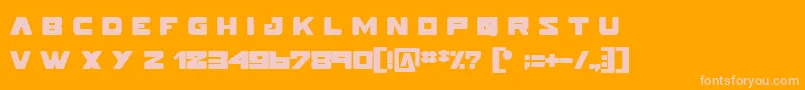 Pokerface Font – Pink Fonts on Orange Background