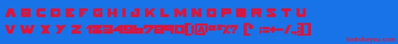 Pokerface Font – Red Fonts on Blue Background