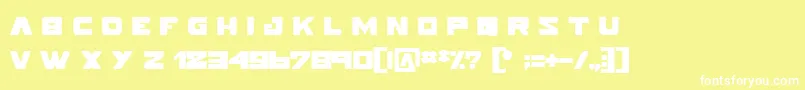 Pokerface Font – White Fonts on Yellow Background