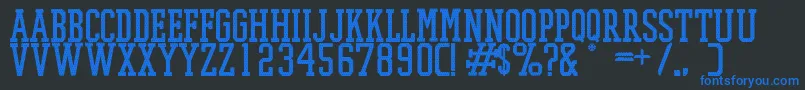 PromeshMeshRegular Font – Blue Fonts on Black Background