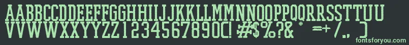 PromeshMeshRegular Font – Green Fonts on Black Background