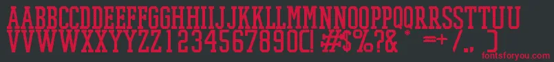 PromeshMeshRegular Font – Red Fonts on Black Background