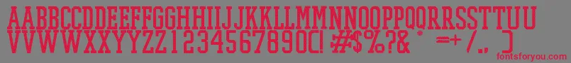 PromeshMeshRegular Font – Red Fonts on Gray Background