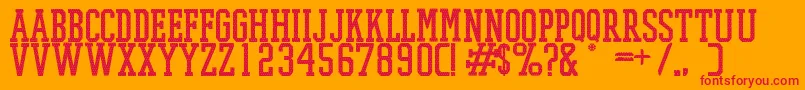 PromeshMeshRegular Font – Red Fonts on Orange Background