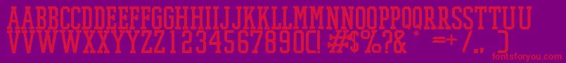 PromeshMeshRegular Font – Red Fonts on Purple Background