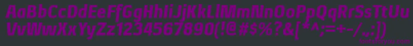 Fonte XenublItalic – fontes roxas em um fundo preto
