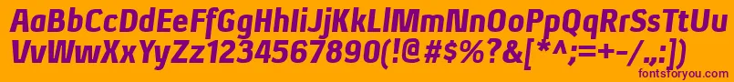 XenublItalic Font – Purple Fonts on Orange Background