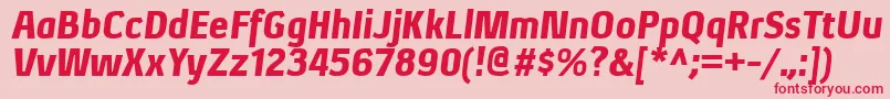 Шрифт XenublItalic – красные шрифты на розовом фоне
