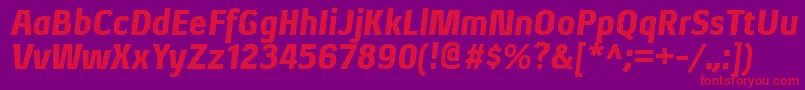 XenublItalic Font – Red Fonts on Purple Background