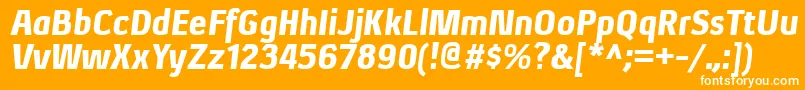 XenublItalic Font – White Fonts on Orange Background