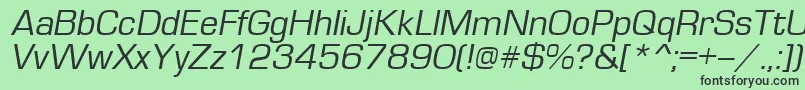 EuropeItalic Font – Black Fonts on Green Background