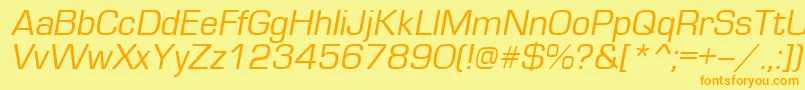 EuropeItalic Font – Orange Fonts on Yellow Background