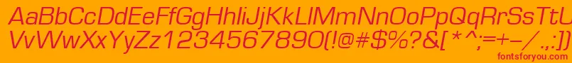 EuropeItalic Font – Red Fonts on Orange Background