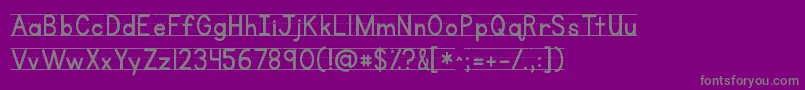 Kgprimarylinednospace Font – Gray Fonts on Purple Background