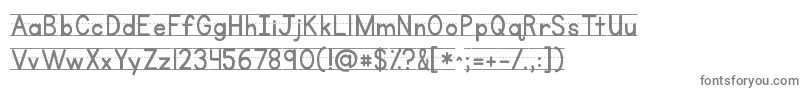 Kgprimarylinednospace-fontti – harmaat kirjasimet valkoisella taustalla