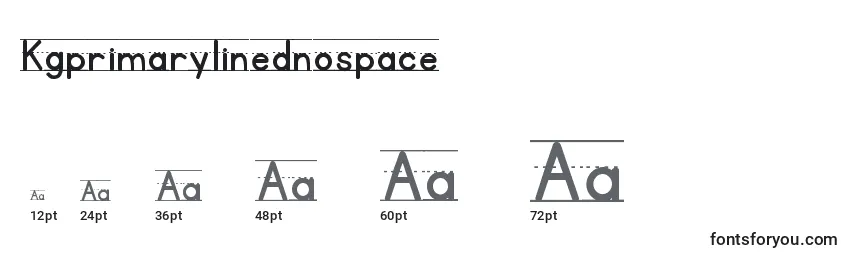 Größen der Schriftart Kgprimarylinednospace