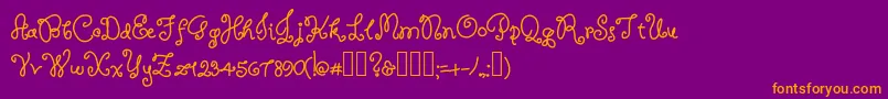 LemonRose Font – Orange Fonts on Purple Background