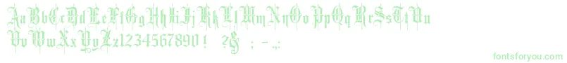 Minster4-Schriftart – Grüne Schriften