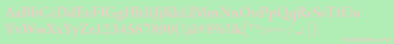 ArnoproSmbdsubhead Font – Pink Fonts on Green Background