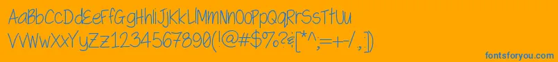 Swaggerlight-Schriftart – Blaue Schriften auf orangefarbenem Hintergrund