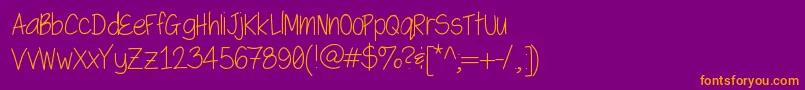 Swaggerlight Font – Orange Fonts on Purple Background