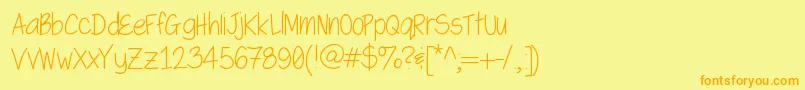 Swaggerlight Font – Orange Fonts on Yellow Background