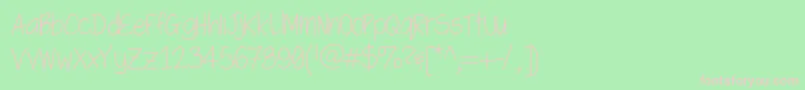 Swaggerlight Font – Pink Fonts on Green Background