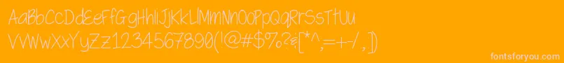 Swaggerlight-Schriftart – Rosa Schriften auf orangefarbenem Hintergrund